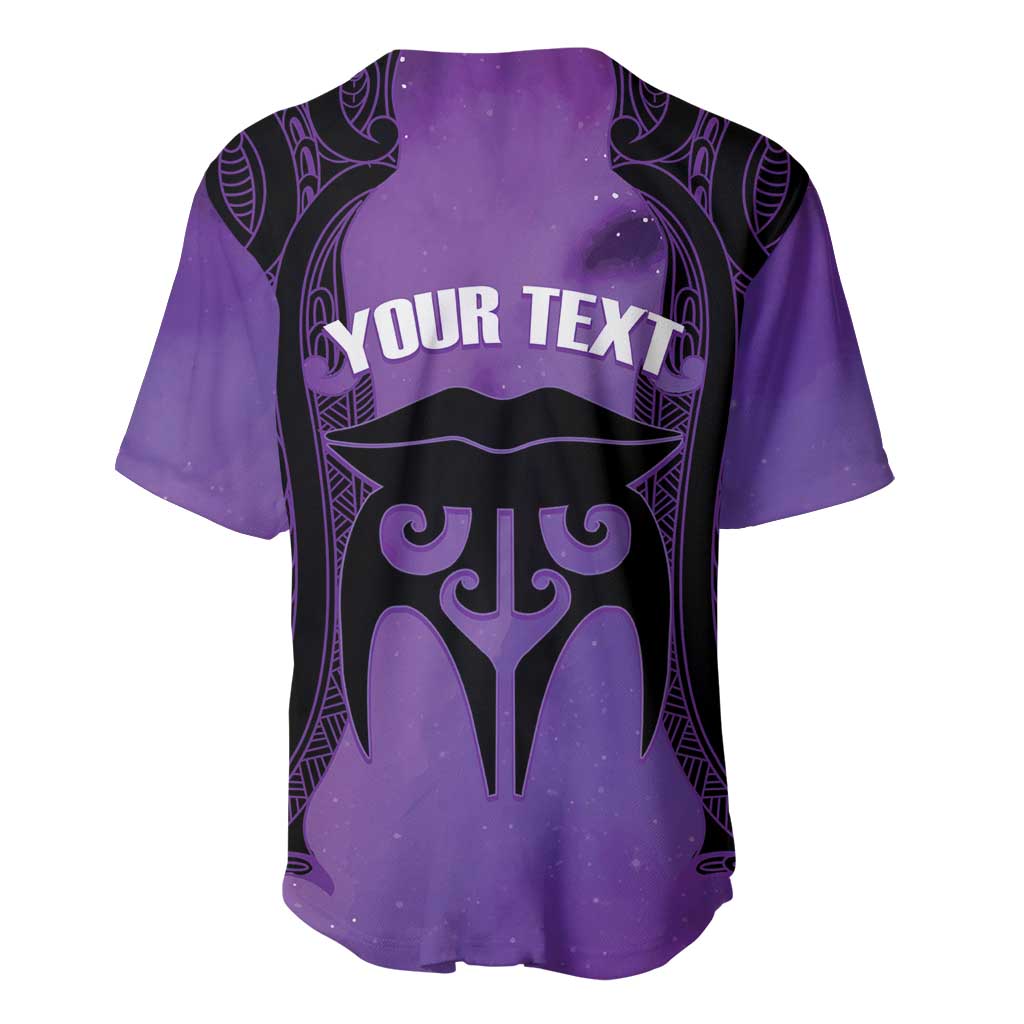 Personalised New Zealand Suffrage Day Baseball Jersey Maori Tattoo Galaxy Vibe - Polynesian Pride