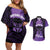Personalised New Zealand Suffrage Day Couples Matching Off Shoulder Short Dress and Hawaiian Shirt Maori Tattoo Galaxy Vibe - Polynesian Pride