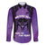 Personalised New Zealand Suffrage Day Family Matching Long Sleeve Bodycon Dress and Hawaiian Shirt Maori Tattoo Galaxy Vibe - Polynesian Pride