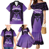 Personalised New Zealand Suffrage Day Family Matching Mermaid Dress and Hawaiian Shirt Maori Tattoo Galaxy Vibe - Polynesian Pride