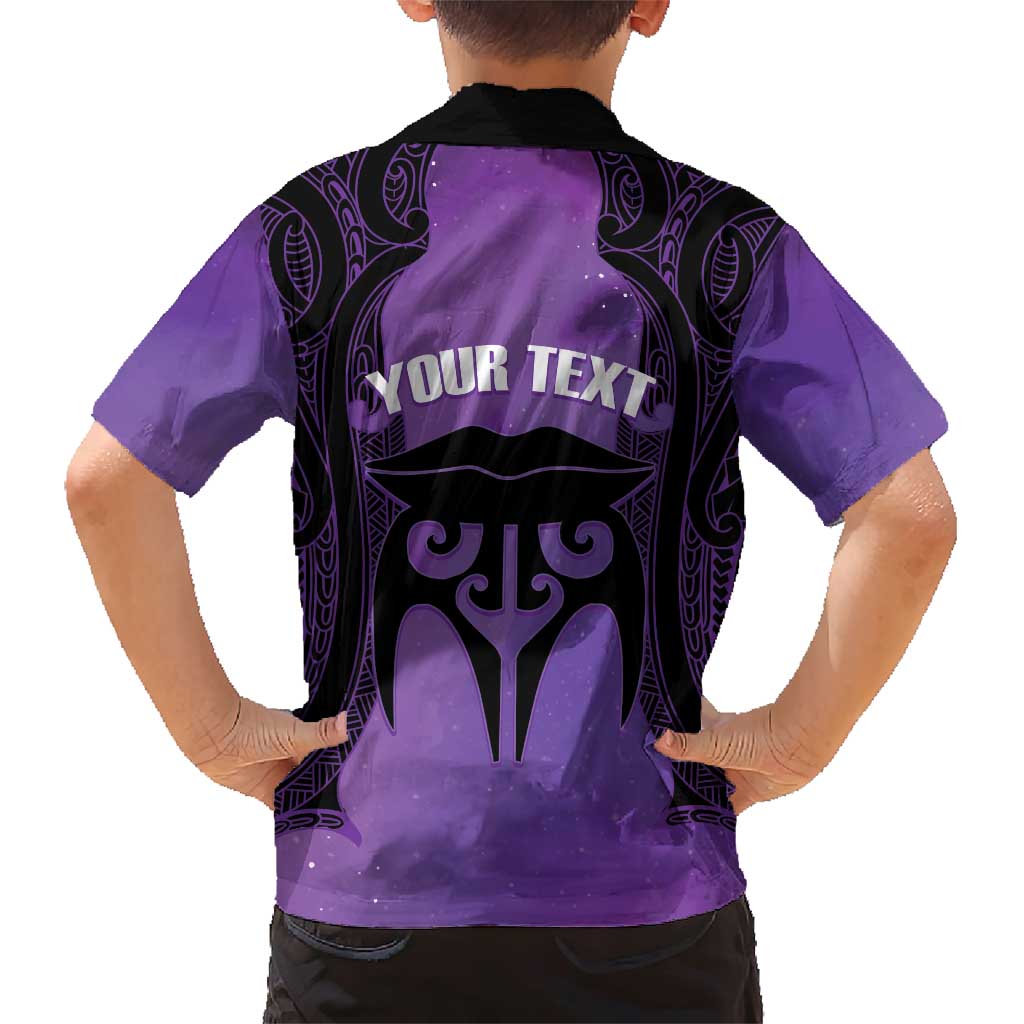 Personalised New Zealand Suffrage Day Family Matching Short Sleeve Bodycon Dress and Hawaiian Shirt Maori Tattoo Galaxy Vibe - Polynesian Pride