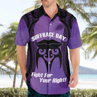 Personalised New Zealand Suffrage Day Hawaiian Shirt Maori Tattoo Galaxy Vibe - Polynesian Pride