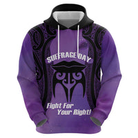 Personalised New Zealand Suffrage Day Hoodie Maori Tattoo Galaxy Vibe - Polynesian Pride