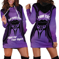 Personalised New Zealand Suffrage Day Hoodie Dress Maori Tattoo Galaxy Vibe LT14 - Polynesian Pride