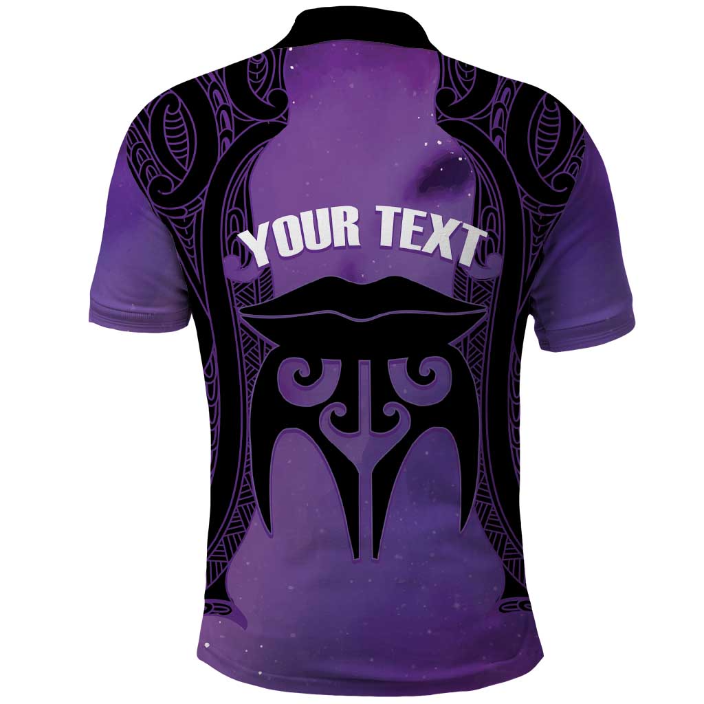 Personalised New Zealand Suffrage Day Polo Shirt Maori Tattoo Galaxy Vibe - Polynesian Pride