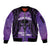 Personalised New Zealand Suffrage Day Sleeve Zip Bomber Jacket Maori Tattoo Galaxy Vibe - Polynesian Pride
