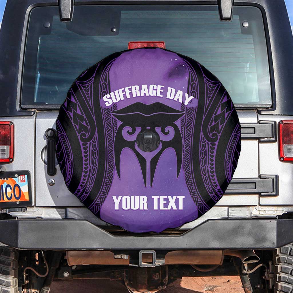 Personalised New Zealand Suffrage Day Spare Tire Cover Maori Tattoo Galaxy Vibe - Polynesian Pride