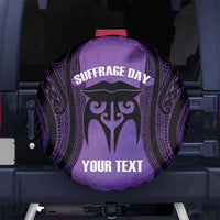 Personalised New Zealand Suffrage Day Spare Tire Cover Maori Tattoo Galaxy Vibe - Polynesian Pride