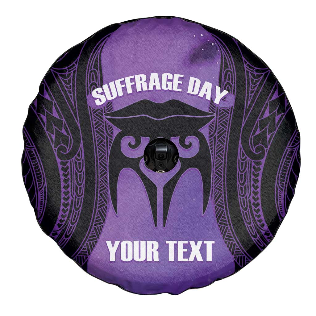 Personalised New Zealand Suffrage Day Spare Tire Cover Maori Tattoo Galaxy Vibe - Polynesian Pride