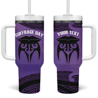 Personalised New Zealand Suffrage Day Tumbler With Handle Maori Tattoo Galaxy Vibe - Polynesian Pride