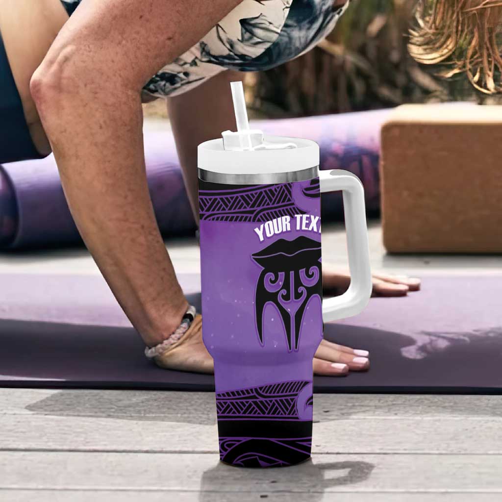 Personalised New Zealand Suffrage Day Tumbler With Handle Maori Tattoo Galaxy Vibe - Polynesian Pride