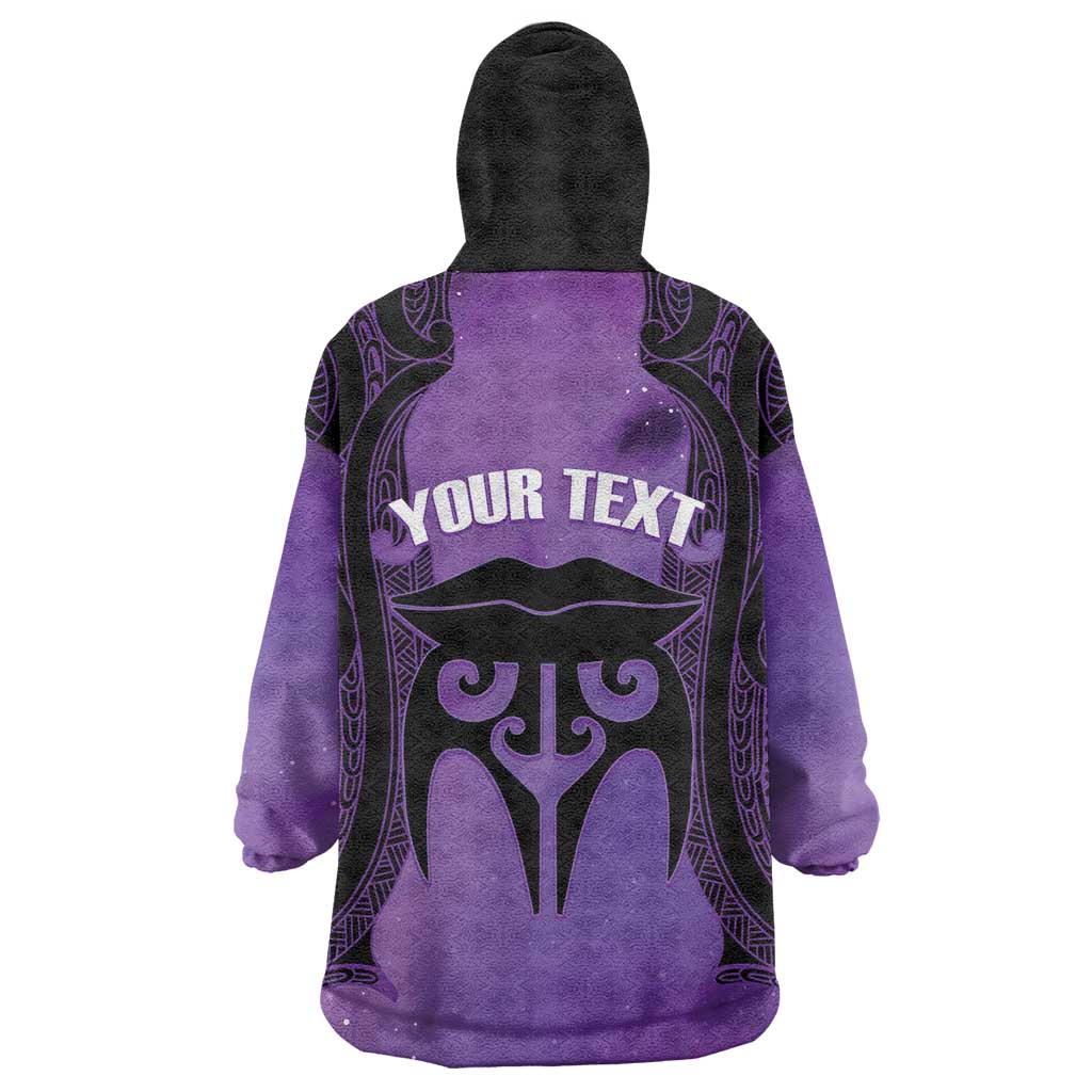 Personalised New Zealand Suffrage Day Wearable Blanket Hoodie Maori Tattoo Galaxy Vibe - Polynesian Pride