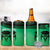 Personalised Moko Kauae New Zealand 4 in 1 Can Cooler Tumbler Maori Chin Tattoo Green - Polynesian Pride