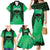 Personalised Moko Kauae New Zealand Family Matching Mermaid Dress and Hawaiian Shirt Maori Chin Tattoo Green - Polynesian Pride