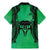 Personalised Moko Kauae New Zealand Family Matching Mermaid Dress and Hawaiian Shirt Maori Chin Tattoo Green - Polynesian Pride
