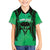 Personalised Moko Kauae New Zealand Family Matching Short Sleeve Bodycon Dress and Hawaiian Shirt Maori Chin Tattoo Green - Polynesian Pride