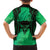 Personalised Moko Kauae New Zealand Family Matching Tank Maxi Dress and Hawaiian Shirt Maori Chin Tattoo Green - Polynesian Pride