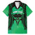 Personalised Moko Kauae New Zealand Family Matching Tank Maxi Dress and Hawaiian Shirt Maori Chin Tattoo Green - Polynesian Pride