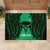 Personalised Moko Kauae New Zealand Rubber Doormat Maori Chin Tattoo Green - Polynesian Pride
