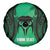 Personalised Moko Kauae New Zealand Spare Tire Cover Maori Chin Tattoo Green - Polynesian Pride