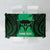 Personalised Moko Kauae New Zealand Tablecloth Maori Chin Tattoo Green - Polynesian Pride