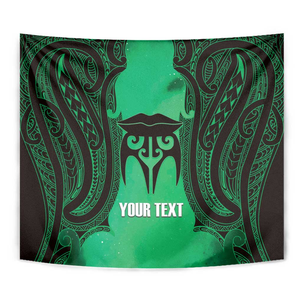 Personalised Moko Kauae New Zealand Tapestry Maori Chin Tattoo Green - Polynesian Pride