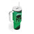 Personalised Moko Kauae New Zealand Tumbler With Handle Maori Chin Tattoo Green - Polynesian Pride