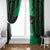 Personalised Moko Kauae New Zealand Window Curtain Maori Chin Tattoo Green - Polynesian Pride