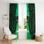 Personalised Moko Kauae New Zealand Window Curtain Maori Chin Tattoo Green - Polynesian Pride