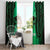 Personalised Moko Kauae New Zealand Window Curtain Maori Chin Tattoo Green - Polynesian Pride
