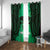 Personalised Moko Kauae New Zealand Window Curtain Maori Chin Tattoo Green - Polynesian Pride