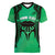 Personalised Moko Kauae New Zealand Women V-Neck T-Shirt Maori Chin Tattoo Green - Polynesian Pride