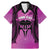 Personalised Moko Kauae New Zealand Family Matching Mermaid Dress and Hawaiian Shirt Maori Chin Tattoo Pink - Polynesian Pride