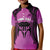 Personalised Moko Kauae New Zealand Kid Polo Shirt Maori Chin Tattoo Pink - Polynesian Pride