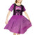 Personalised Moko Kauae New Zealand Kid Short Sleeve Dress Maori Chin Tattoo Pink - Polynesian Pride
