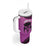 Personalised Moko Kauae New Zealand Tumbler With Handle Maori Chin Tattoo Pink - Polynesian Pride