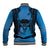Personalised Moko Kauae New Zealand Baseball Jacket Maori Chin Tattoo Blue - Polynesian Pride