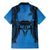 Personalised Moko Kauae New Zealand Family Matching Mermaid Dress and Hawaiian Shirt Maori Chin Tattoo Blue - Polynesian Pride