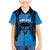 Personalised Moko Kauae New Zealand Family Matching Mermaid Dress and Hawaiian Shirt Maori Chin Tattoo Blue - Polynesian Pride