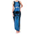 Personalised Moko Kauae New Zealand Family Matching Tank Maxi Dress and Hawaiian Shirt Maori Chin Tattoo Blue - Polynesian Pride
