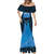 Personalised Moko Kauae New Zealand Mermaid Dress Maori Chin Tattoo Blue - Polynesian Pride