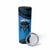 Personalised Moko Kauae New Zealand Skinny Tumbler Maori Chin Tattoo Blue - Polynesian Pride