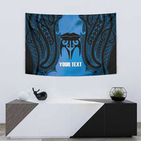 Personalised Moko Kauae New Zealand Tapestry Maori Chin Tattoo Blue - Polynesian Pride