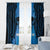 Personalised Moko Kauae New Zealand Window Curtain Maori Chin Tattoo Blue - Polynesian Pride