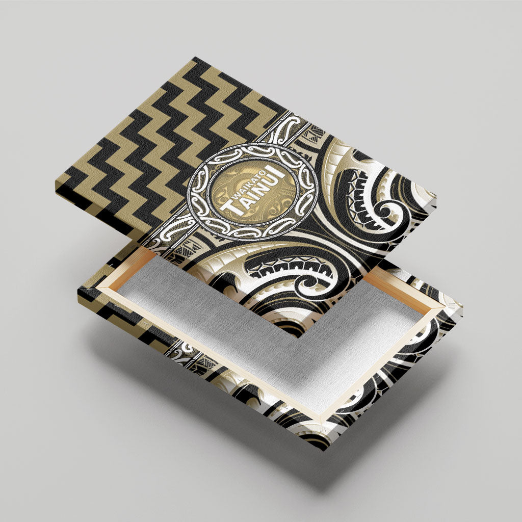 Aotearoa Waikato Tainui Canvas Wall Art Maori Iwi Poutama Puhoro Tattoo LT14 - Polynesian Pride