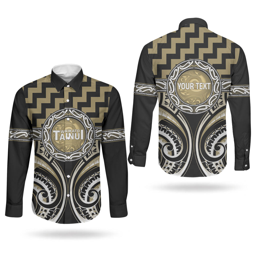 Aotearoa Waikato Tainui Personalised Couples Matching Mermaid Dress and Long Sleeve Button Shirt Maori Iwi Poutama Puhoro Tattoo LT14 - Polynesian Pride