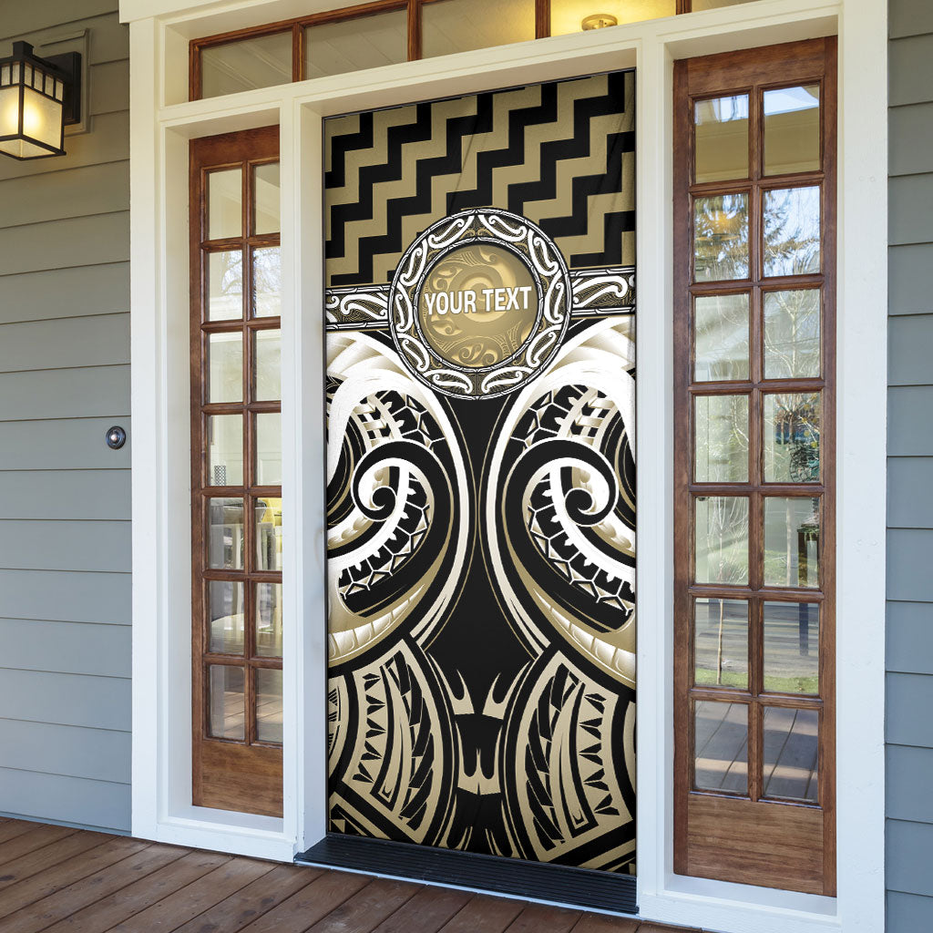 Aotearoa Waikato Tainui Personalised Door Cover Maori Iwi Poutama Puhoro Tattoo LT14 - Polynesian Pride