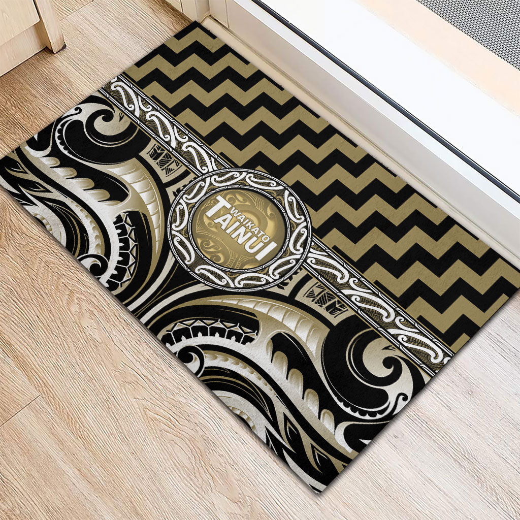 Aotearoa Waikato Tainui Rubber Doormat Maori Iwi Poutama Puhoro Tattoo LT14 - Polynesian Pride