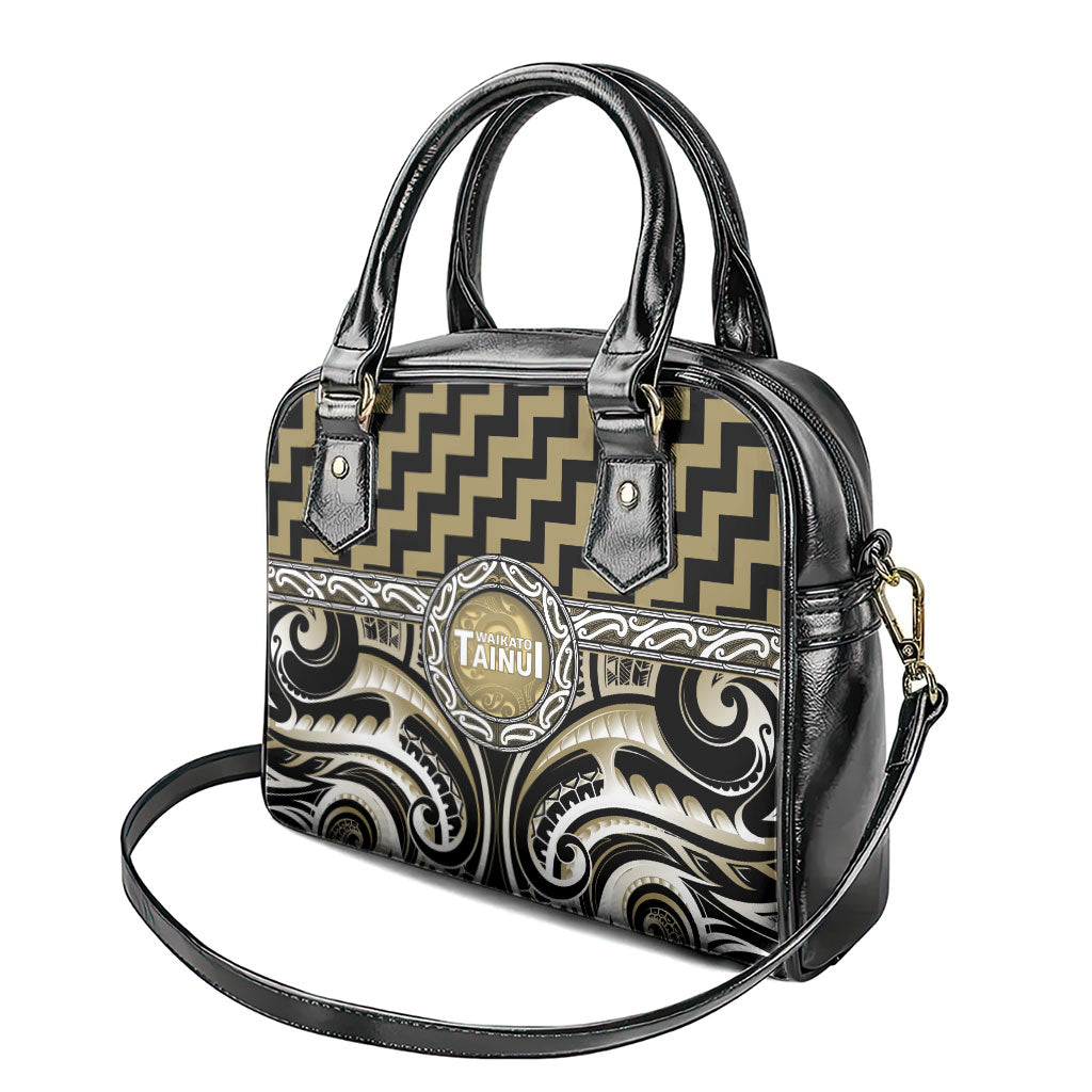 Aotearoa Waikato Tainui Shoulder Handbag Maori Iwi Poutama Puhoro Tattoo LT14 - Polynesian Pride