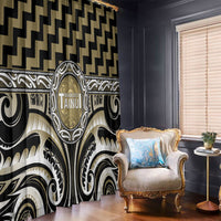 Aotearoa Waikato Tainui Window Curtain Maori Iwi Poutama Puhoro Tattoo LT14 - Polynesian Pride